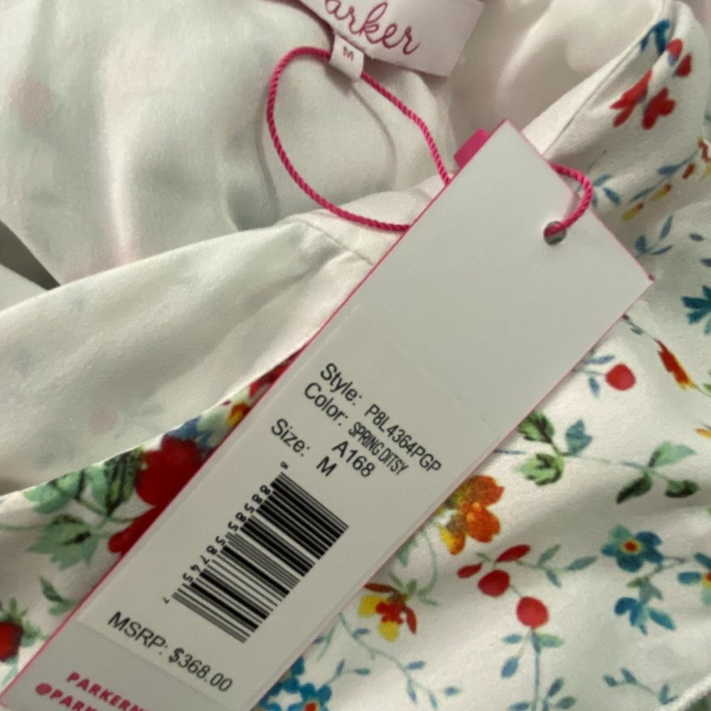 PARKER RUFFLE COLD SHOULDER  DRESS - - Picture 8 of 10